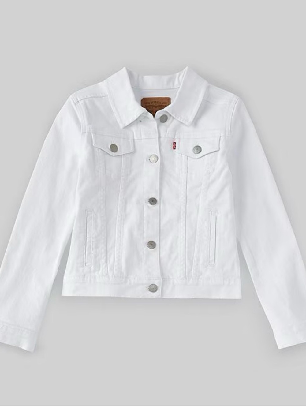 🤍✨Levi's Kids White Denim Jacket - Classic Button-Front 5T- never worn!🤍✨
